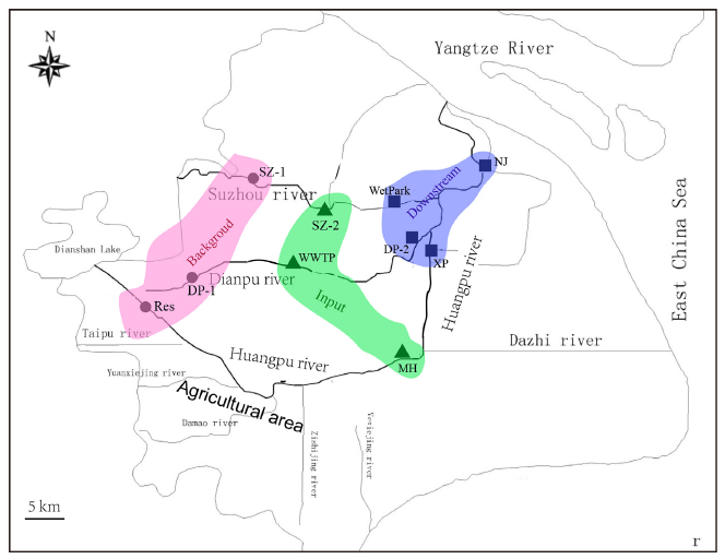 Urban and agriculturally influenced water contribute differently to the spread of antibiotic resistance genes in a mega-city river network-2